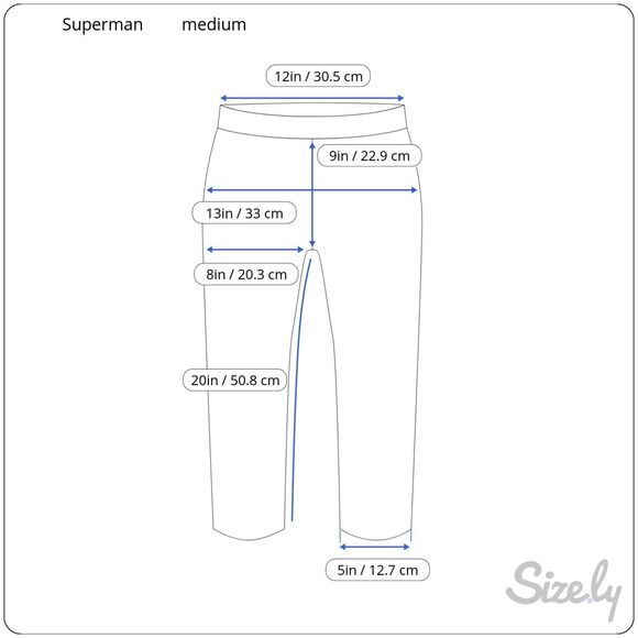 Superman Her Universe Athletic Capri Medium Womens Blue Galaxy Print Skinny Leg - Picture 2 of 7